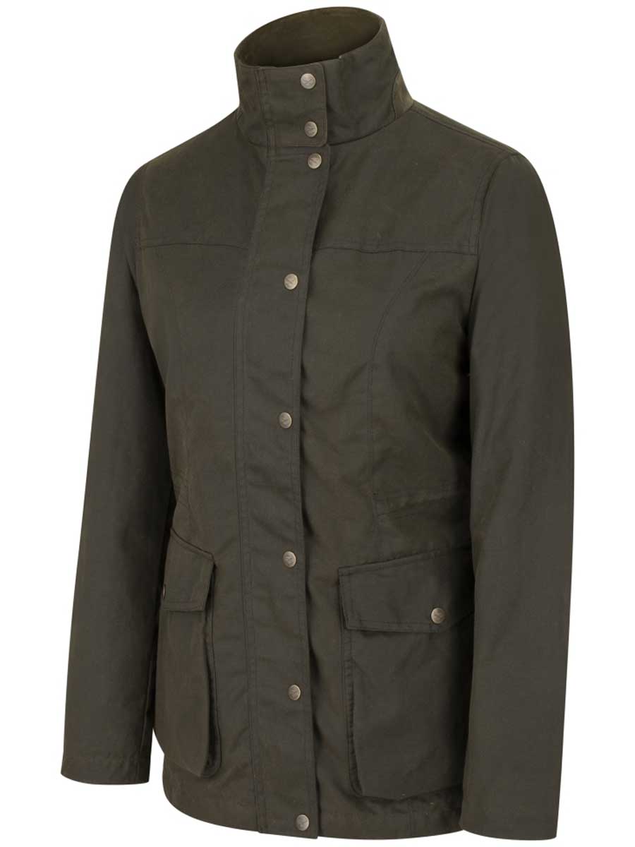 HOGGS OF FIFE Caledonia Waxed Jacket - Womens - Antique Olive - Image 2
