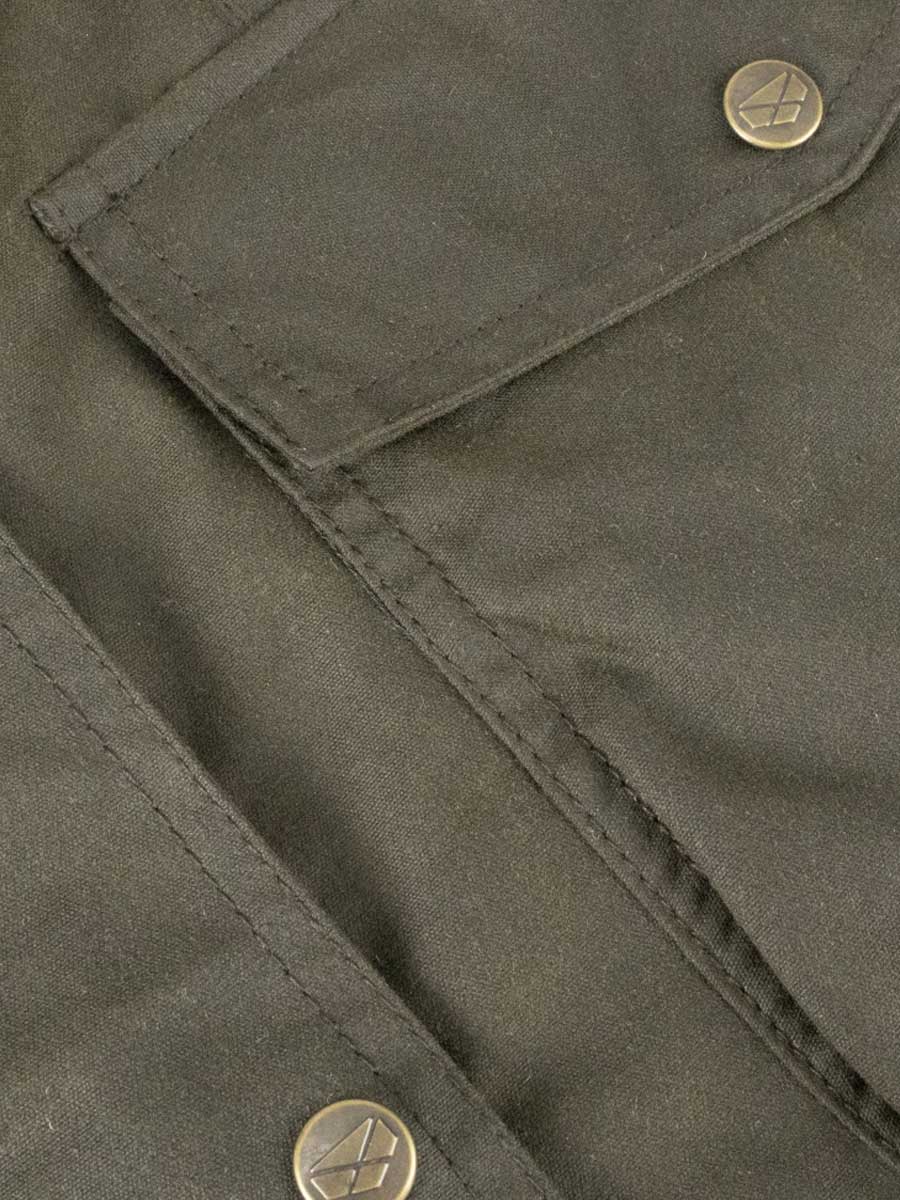 HOGGS OF FIFE Caledonia Waxed Jacket - Womens - Antique Olive - Image 6