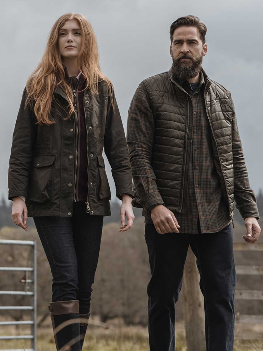 HOGGS OF FIFE Caledonia Waxed Jacket - Womens - Antique Olive - Image 7