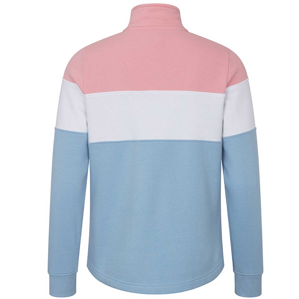 HOGGS OF FIFE Dumfries 1888 1/4 Zip Sweatshirt - Women's - Pink, White & Blue - Image 3