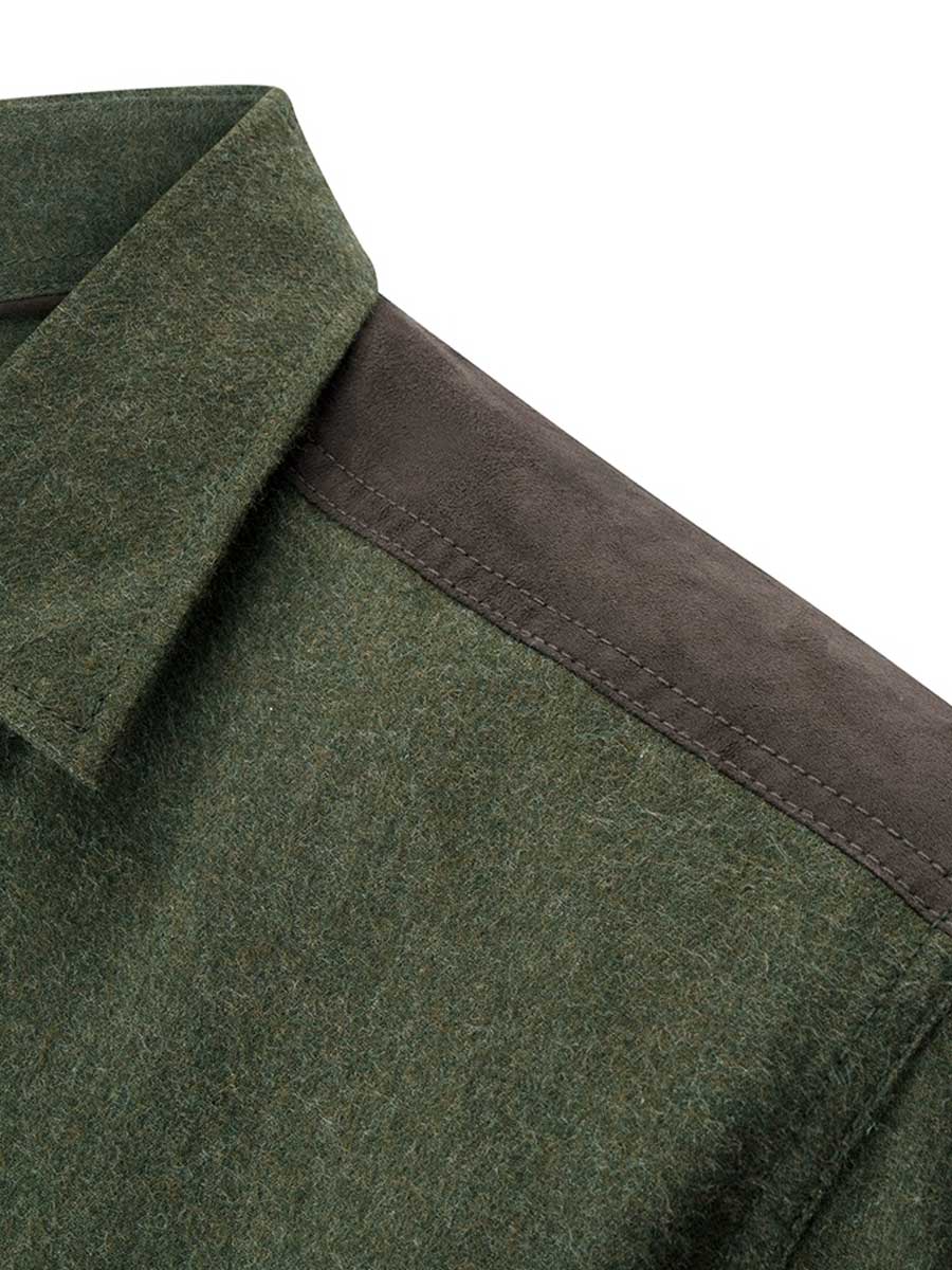HOGGS OF FIFE Dunvegan Flannel Shirt - Mens - Loden - Image 3