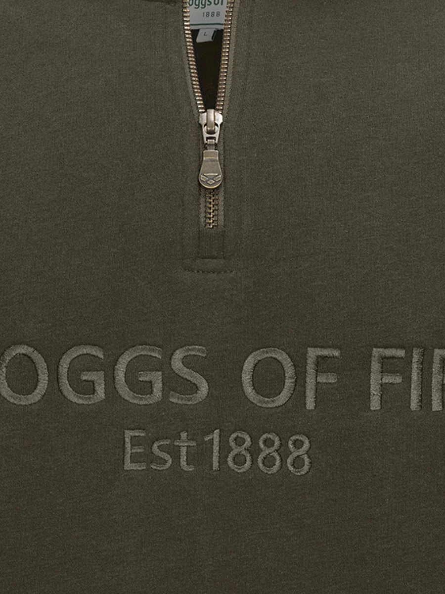 HOGGS OF FIFE Galloway 1888 Plain 1/4 Zip Sweatshirt - Men's - Forest Green - Image 2