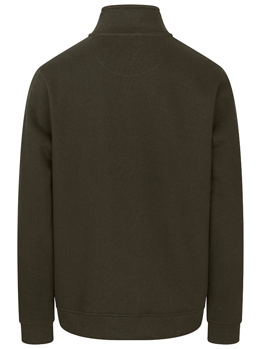 HOGGS OF FIFE Galloway 1888 Plain 1/4 Zip Sweatshirt - Men's - Forest Green - Image 3