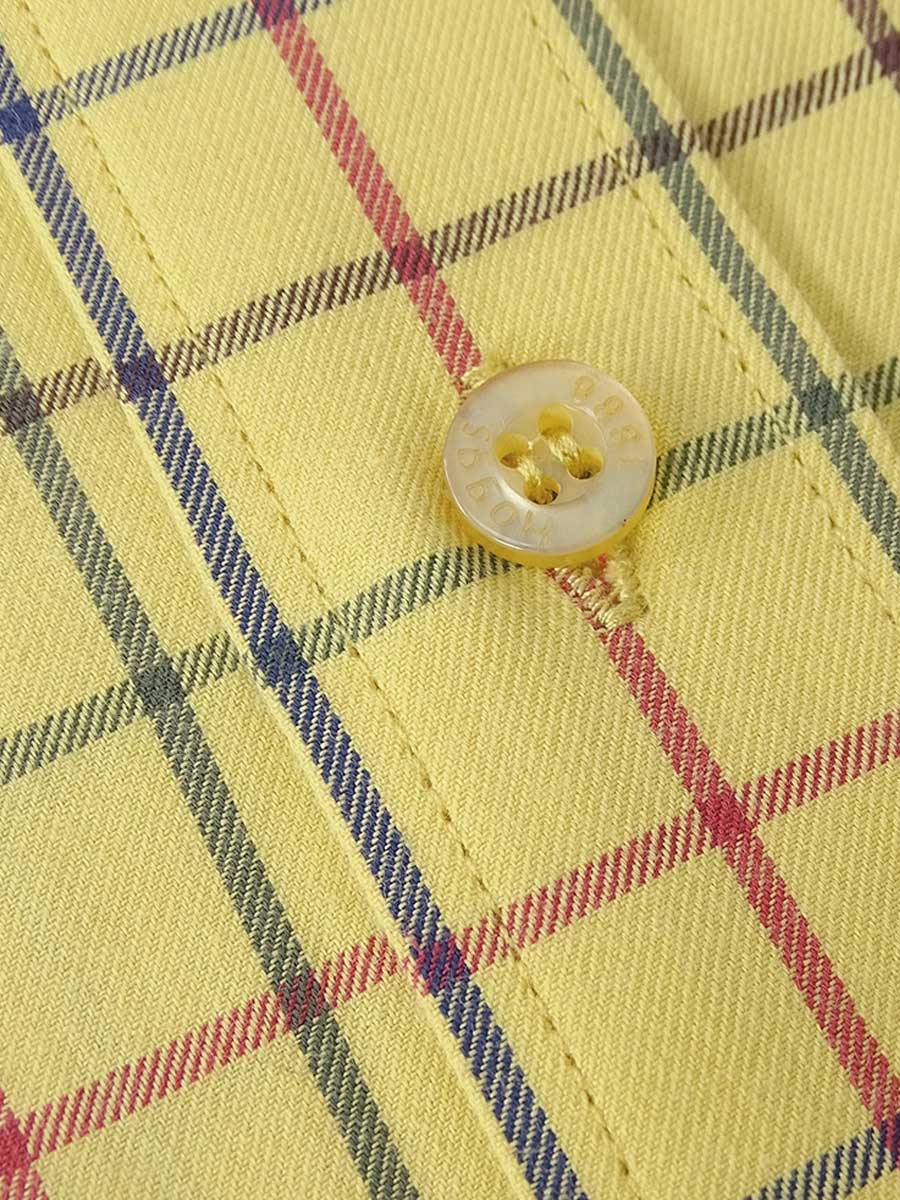 HOGGS OF FIFE Governor Premier Tattersall Shirt - Mens - Gold Check - Image 2