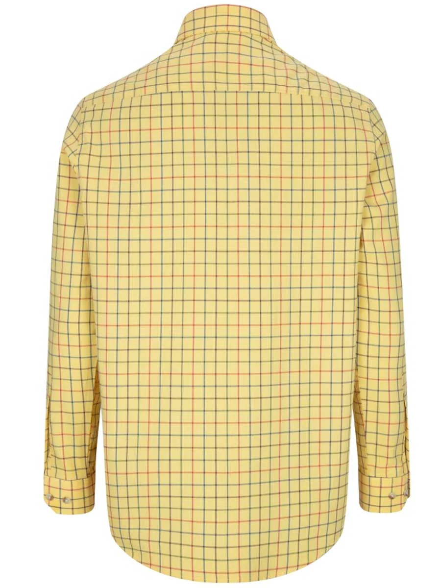 HOGGS OF FIFE Governor Premier Tattersall Shirt - Mens - Gold Check - Image 3