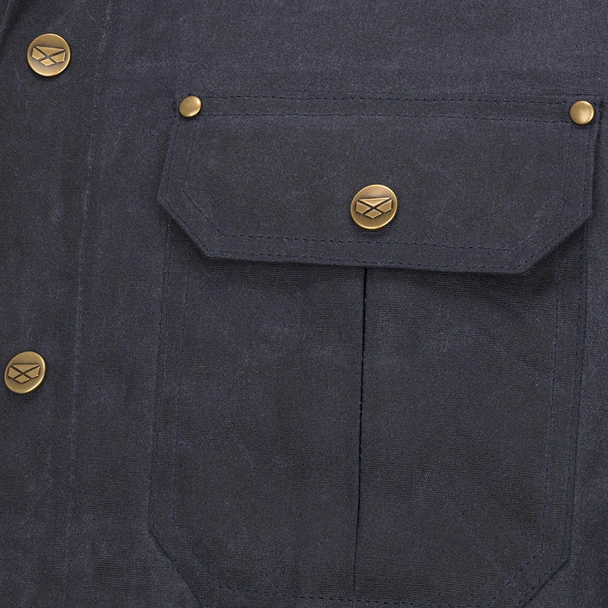 HOGGS OF FIFE Huntly Waxed Canvas Utility Overshirt - Mens - Midnight Navy - Image 4