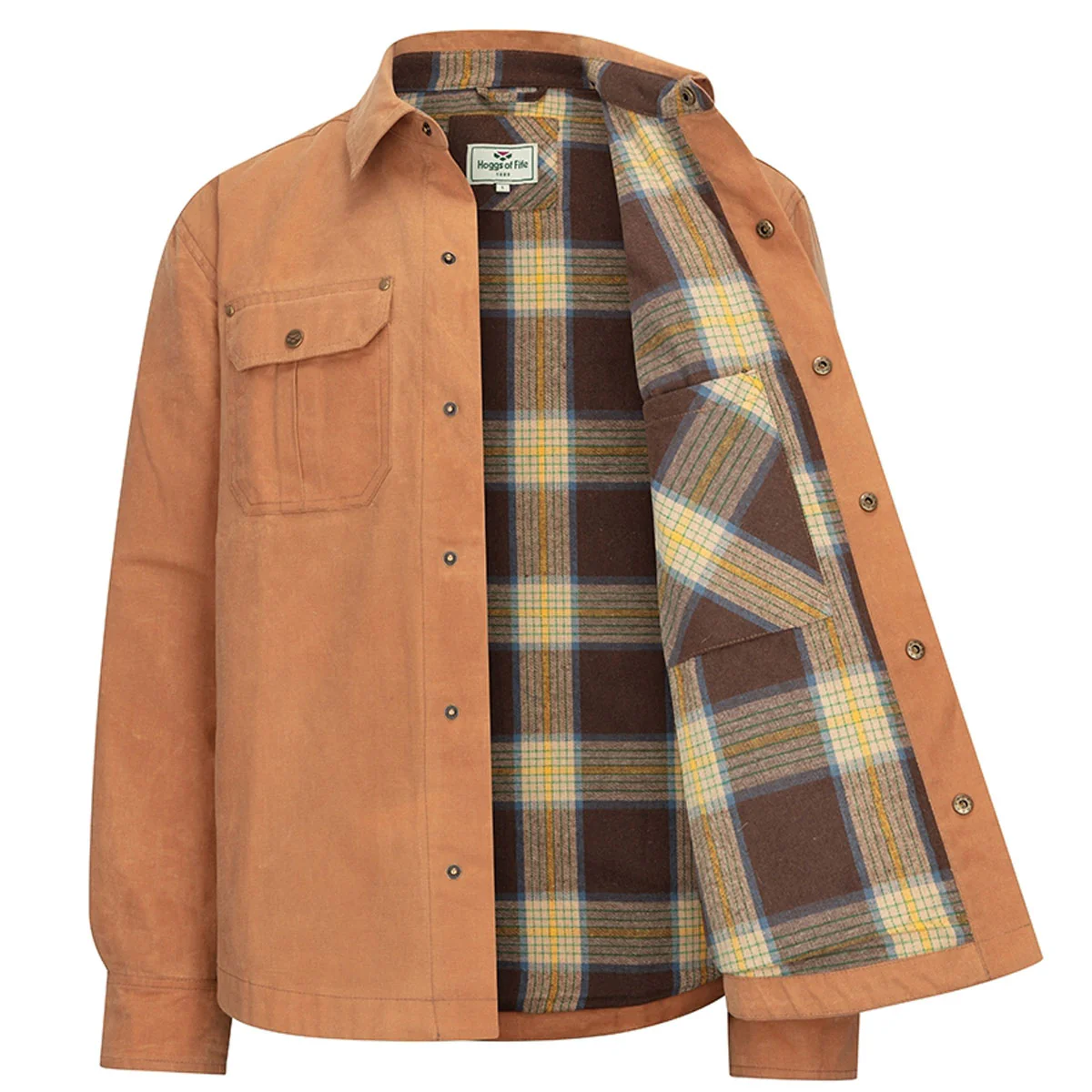 HOGGS OF FIFE Huntly Waxed Canvas Utility Overshirt - Mens - Tan - Image 3