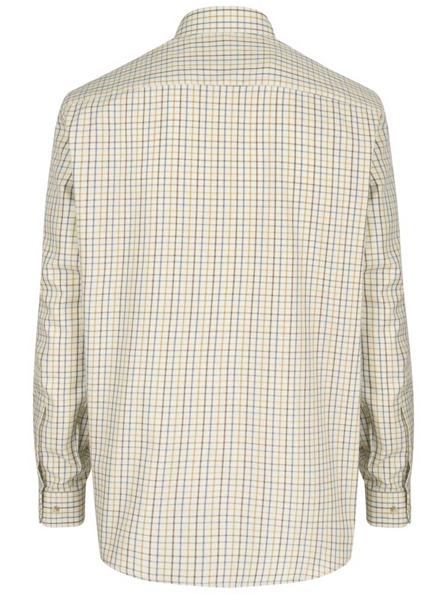 HOGGS OF FIFE Inverness Cotton Tattersall Shirt - Mens - Brown/Gold/Navy Check - Image 2