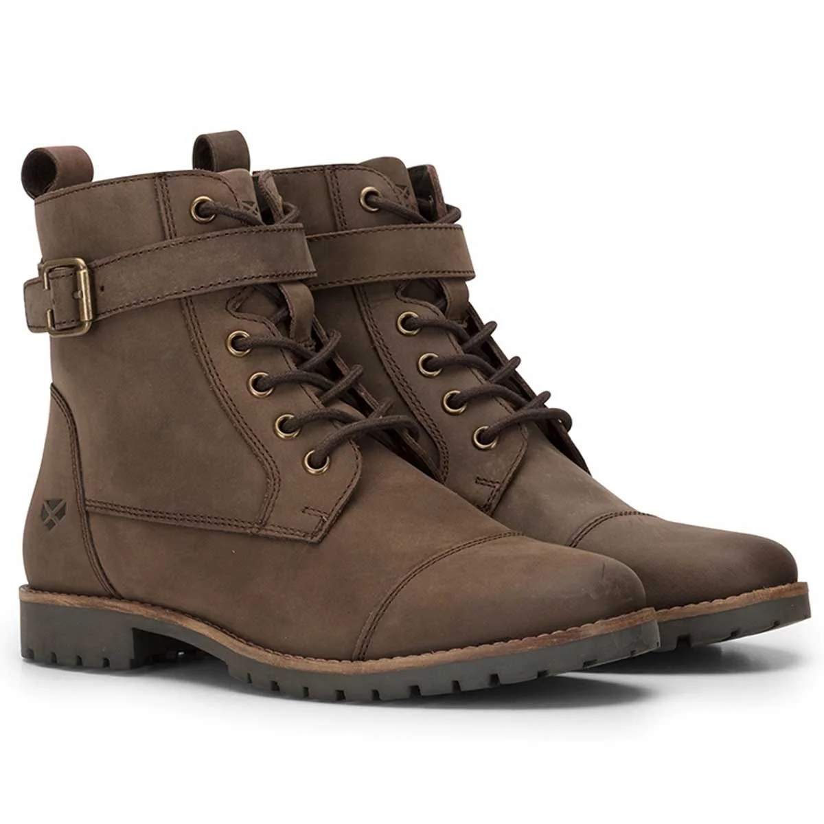 HOGGS OF FIFE Ladies Bridle Buckle Boots - Brown - Image 3
