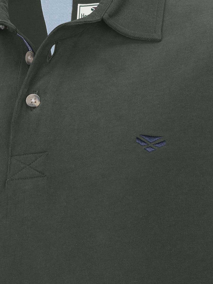HOGGS OF FIFE Moffat Long Sleeve Rugby Shirt - Mens - Forest Green - Image 3