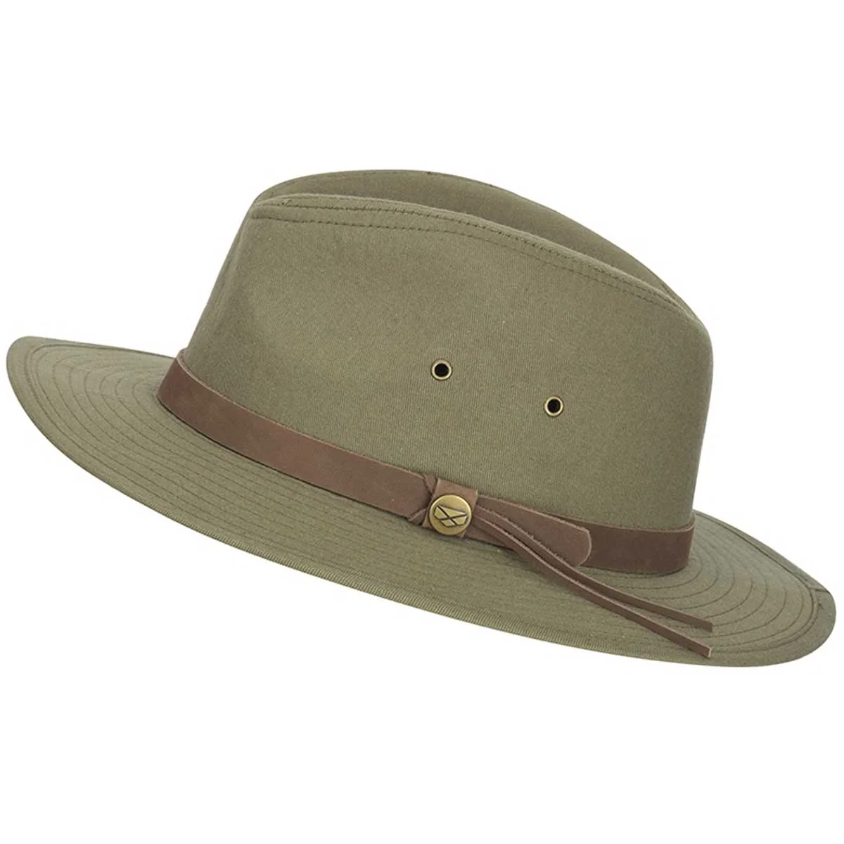 HOGGS OF FIFE Panmure Canvas Foldable Hat - Khaki