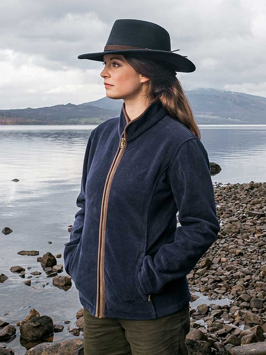 HOGGS OF FIFE Stenton Technical Fleece Jacket - Ladies - Midnight Navy - Image 2