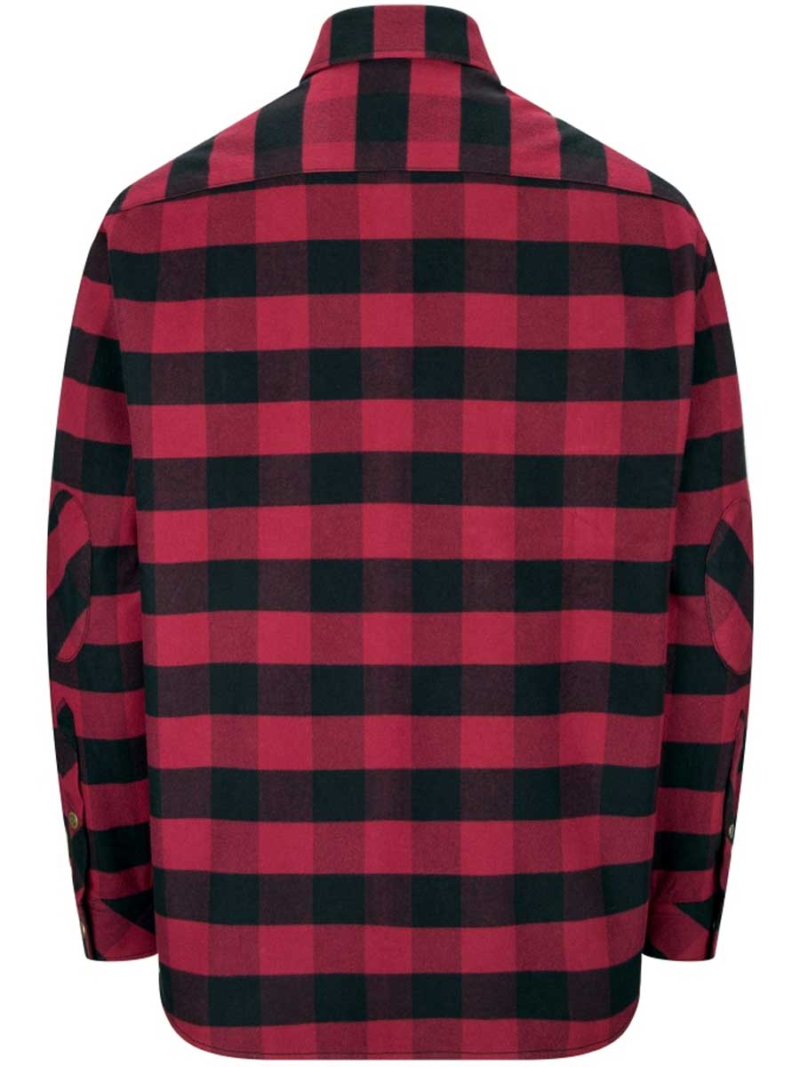 HOGGS OF FIFE Tentsmuir Flannel Shirt - Mens - Red & Black Check - Image 5