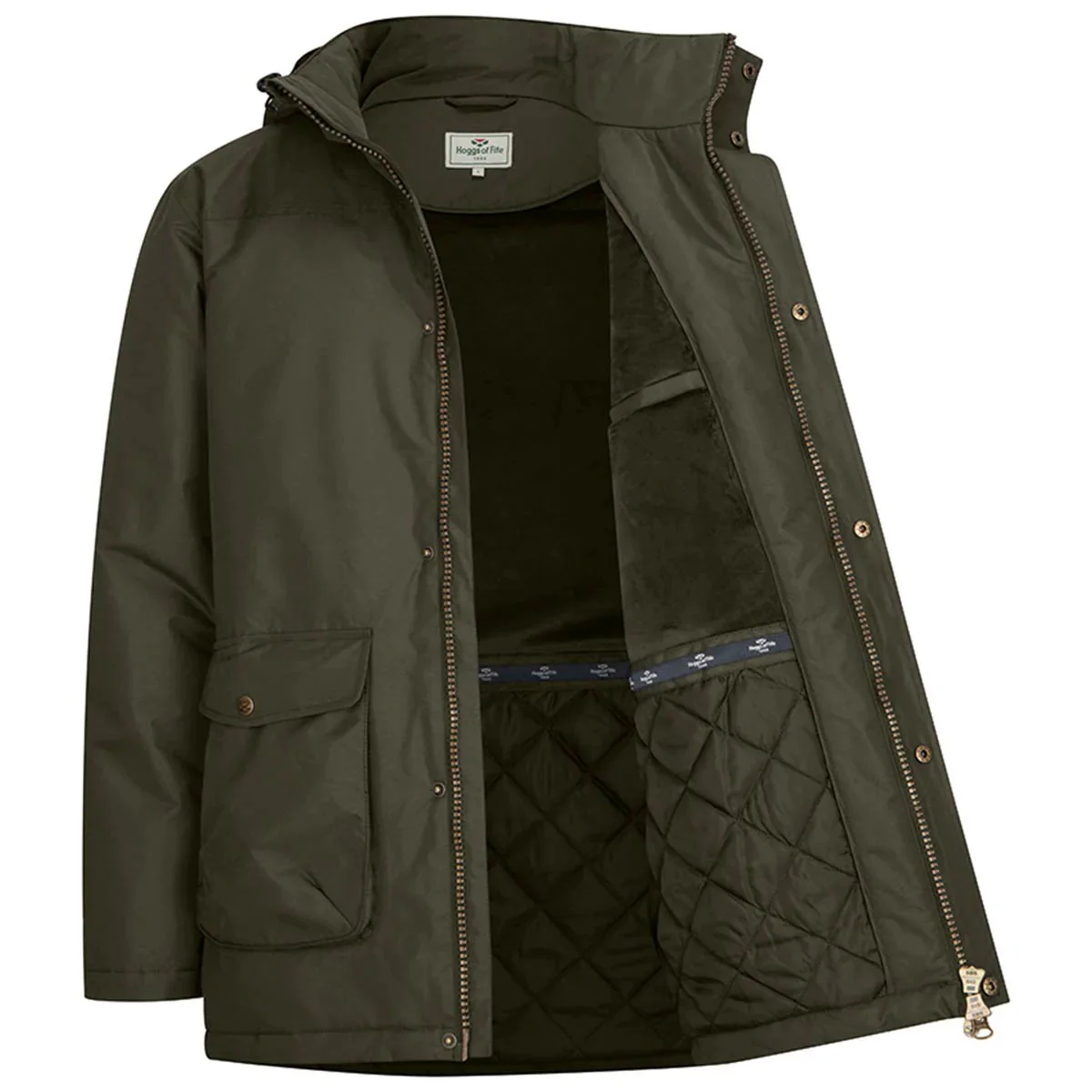 HOGGS OF FIFE Walker Waterproof Long Coat - Mens - Fern Green - Image 2