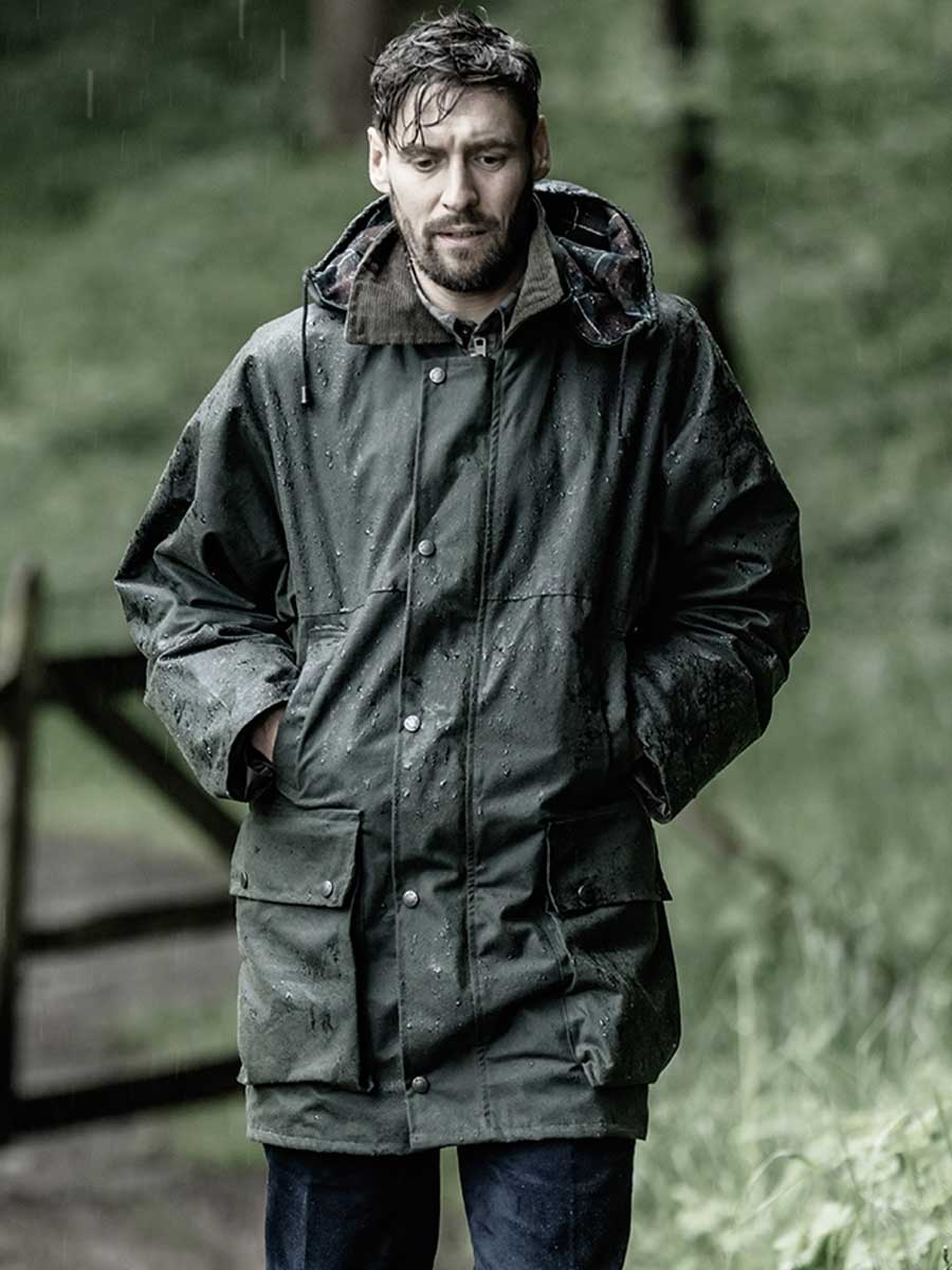 HOGGS OF FIFE Woodsman Wax Jacket - Men's - Olive - Image 2