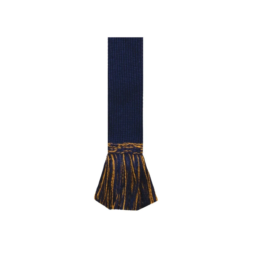 HOUSE OF CHEVIOT Classic Garter Ties - Navy & Ochre