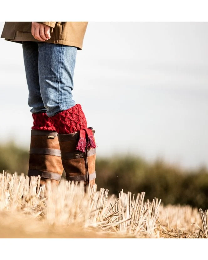 HOUSE OF CHEVIOT Rannoch Shooting Socks - Mens - Brick Red - Image 2