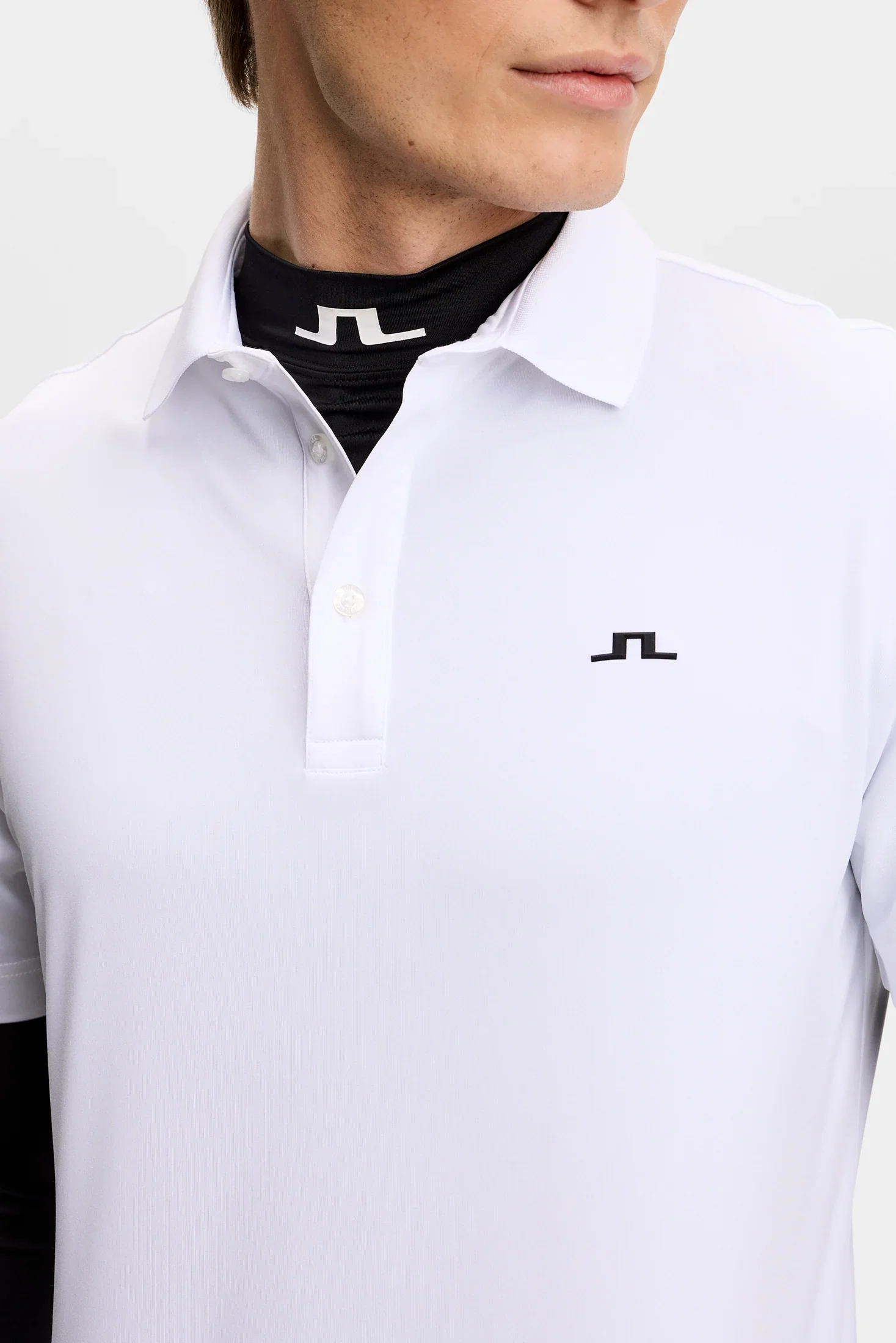 J.LINDEBERG Bridge Polo Shirt – Men’s Regular Fit – White - Image 3