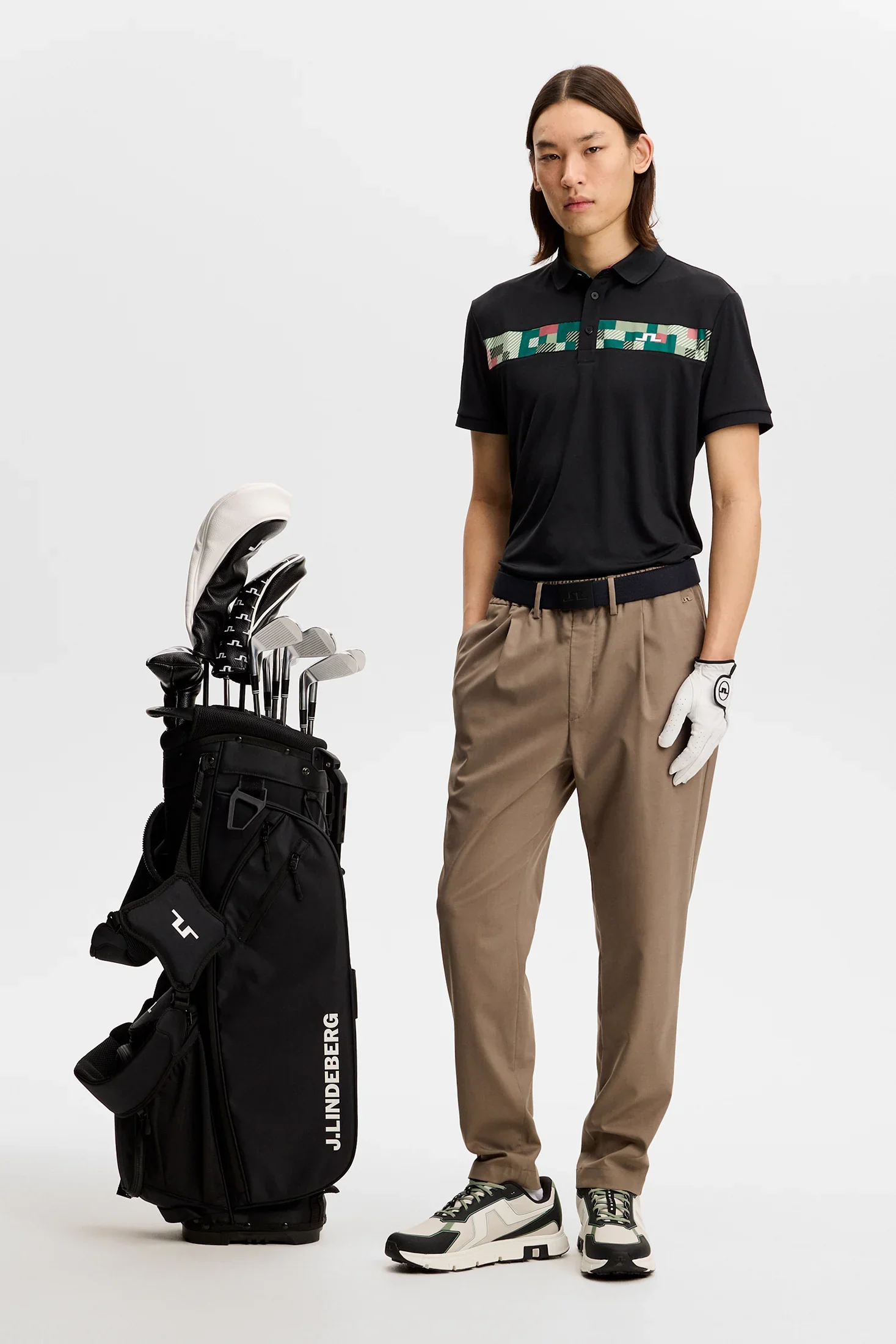 J.LINDEBERG Bridger Tour Golf Polo Shirt – Men's – Limited Edition - Black - Image 4