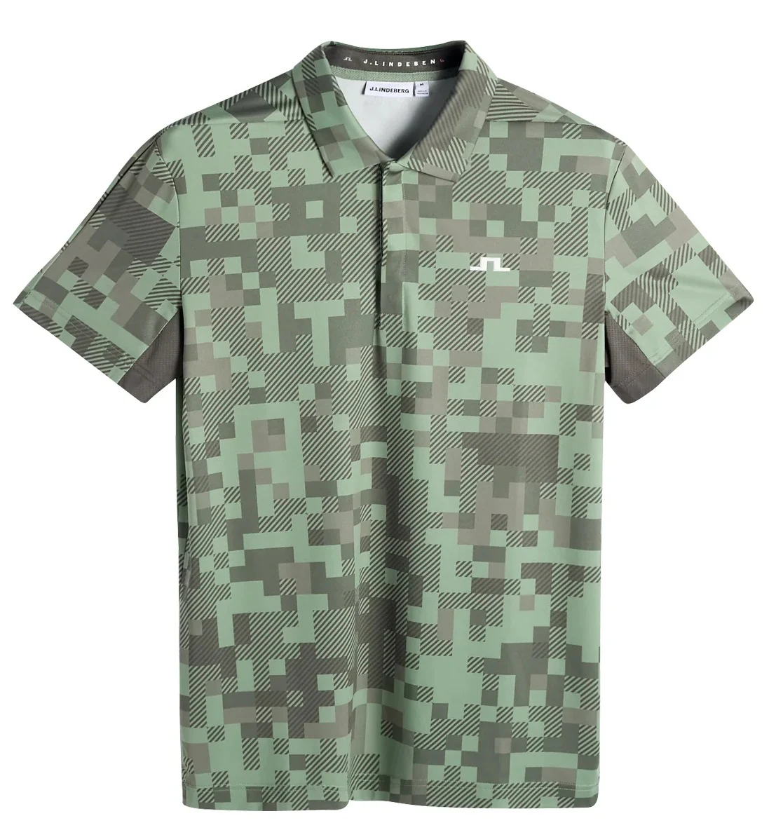 J.LINDEBERG Dario Tour Print Golf Polo Shirt – Men's – Limited Edition - Tour 26 Tonal Green - Image 5