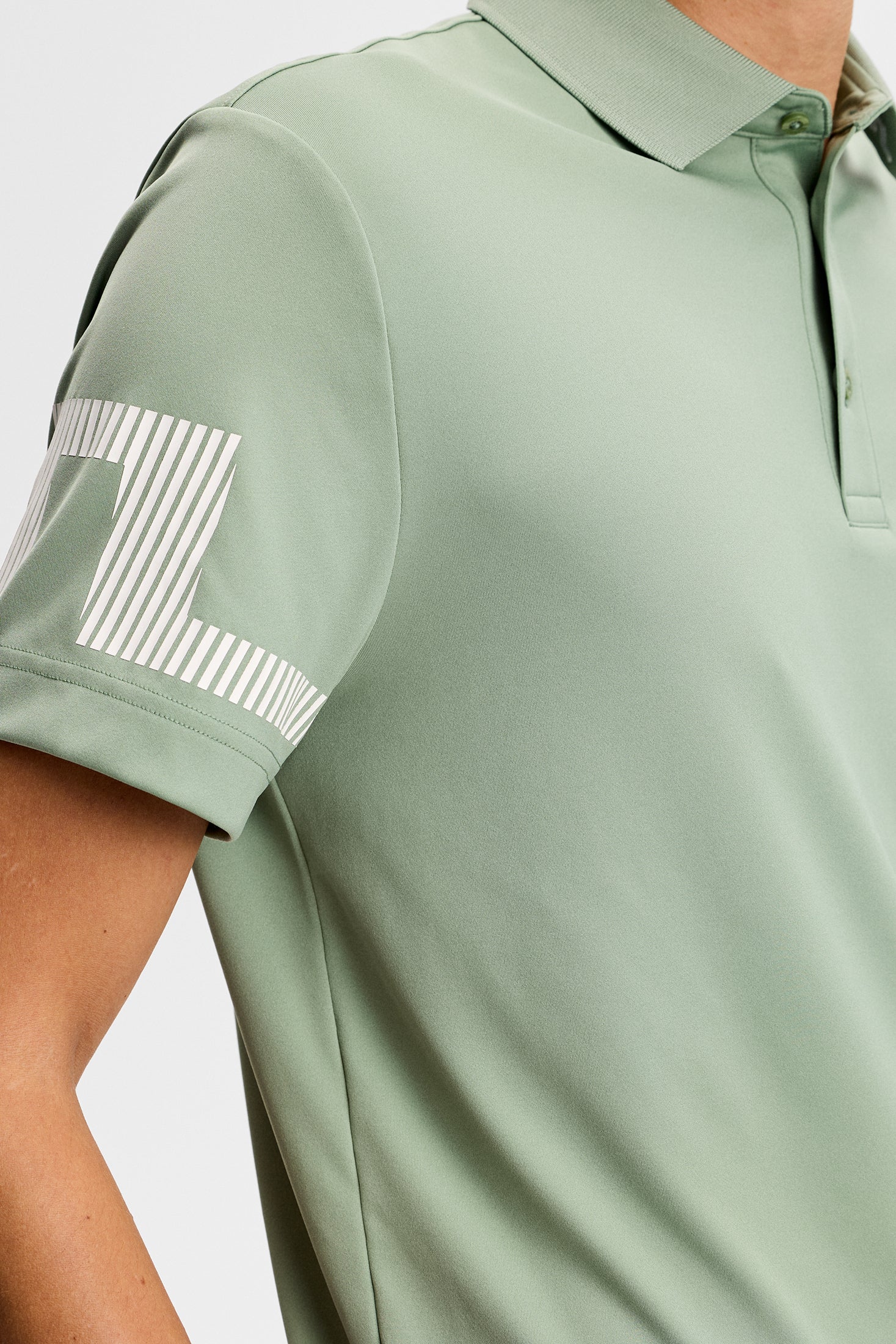J.LINDEBERG Heath Polo Shirt – Men’s – Hedge Green - Image 3