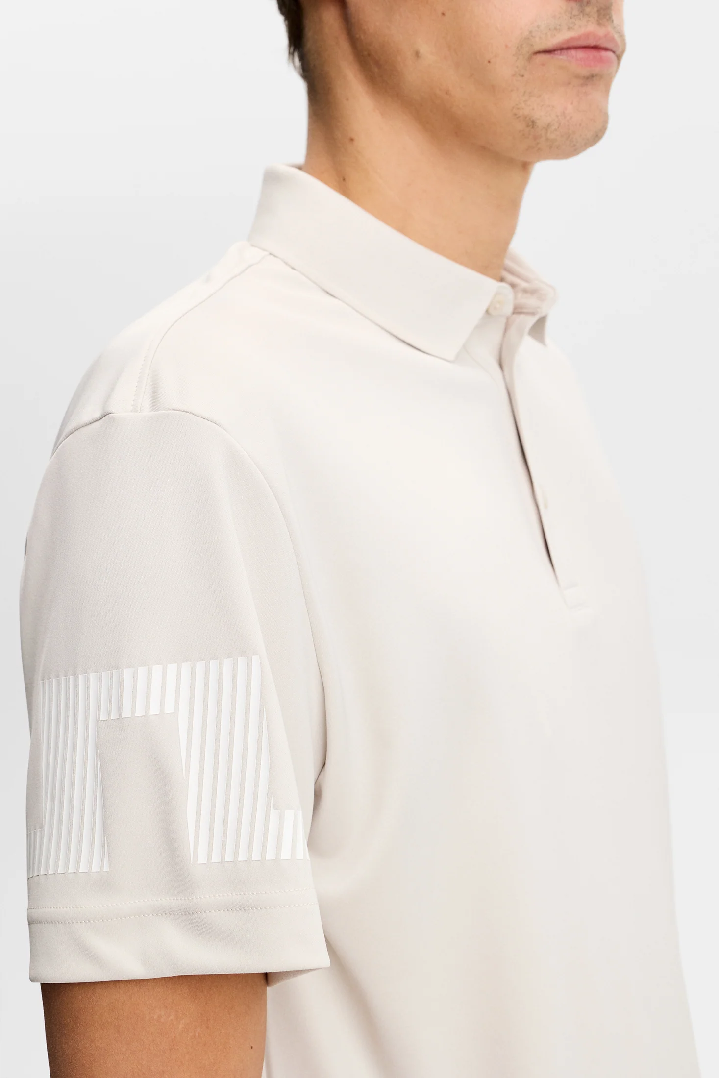 J.LINDEBERG Heath Polo Shirt – Men’s – Moonbeam - Image 3