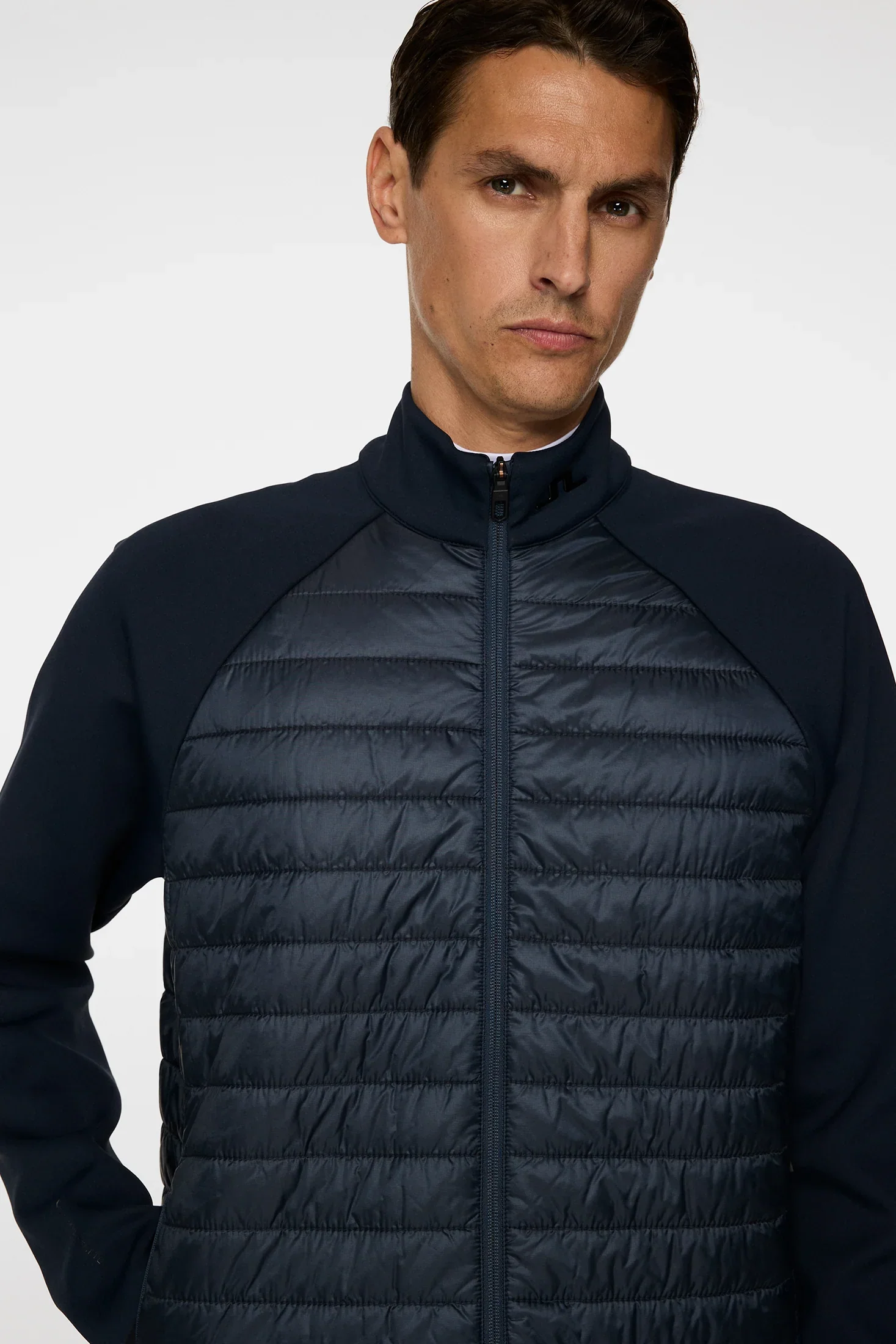 J.LINDEBERG Heyden Quilt Hybrid Jacket – Men’s – JL Navy - Image 2
