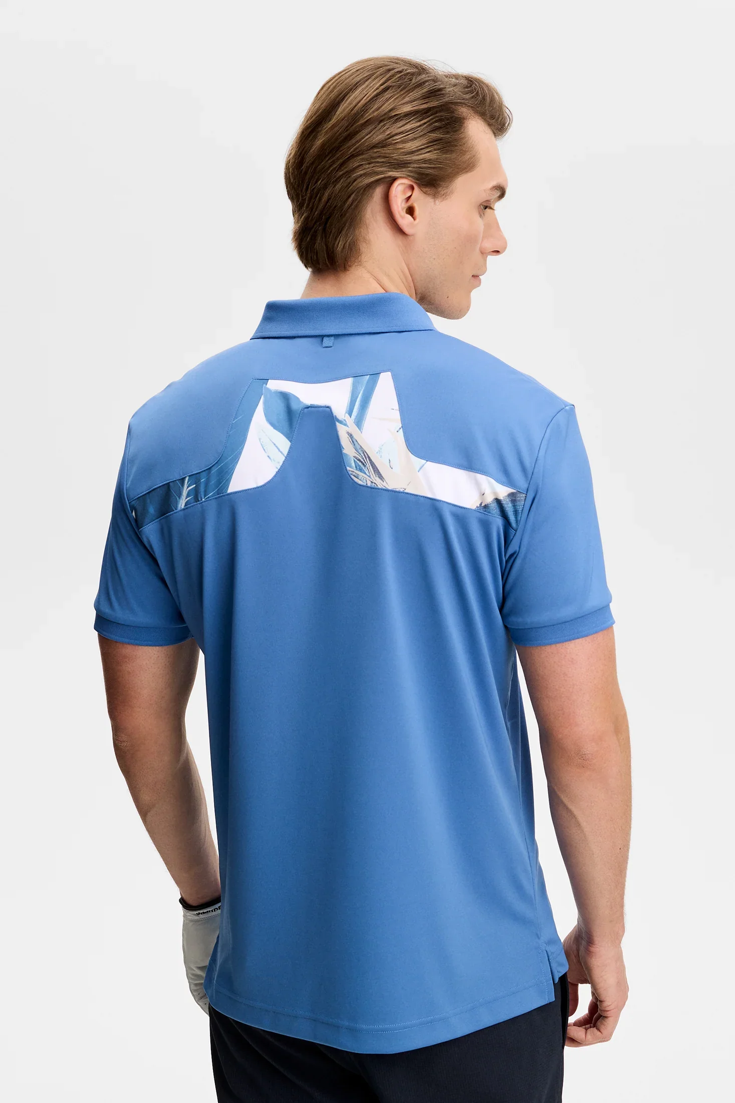 J.LINDEBERG KV Print Polo Shirt – Men’s – Federal Blue
