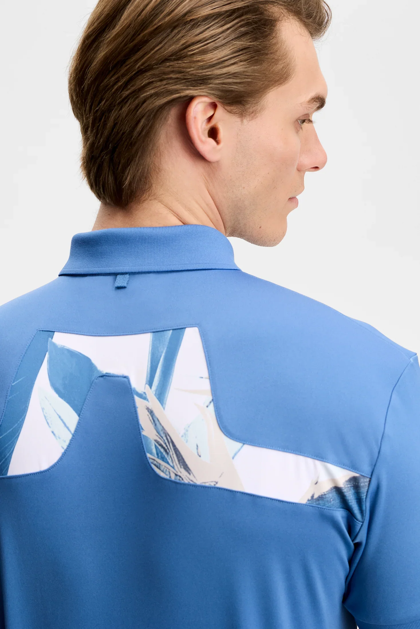J.LINDEBERG KV Print Polo Shirt – Men’s – Federal Blue - Image 3