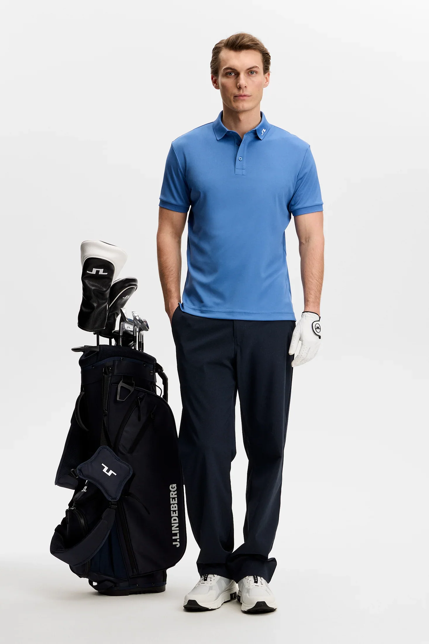 J.LINDEBERG KV Print Polo Shirt – Men’s – Federal Blue - Image 4