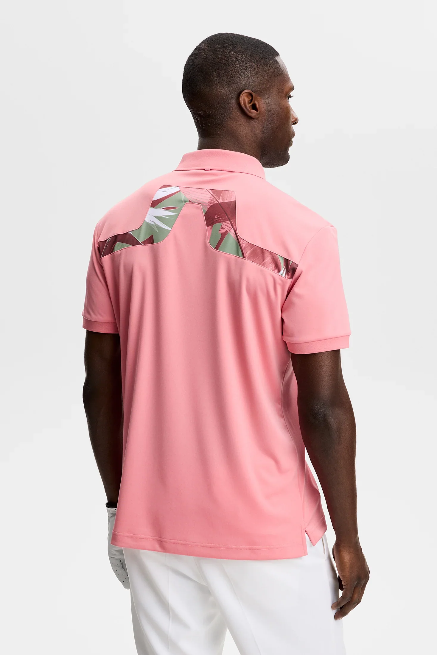 J.LINDEBERG KV Print Polo Shirt – Men’s – Flamingo Plume