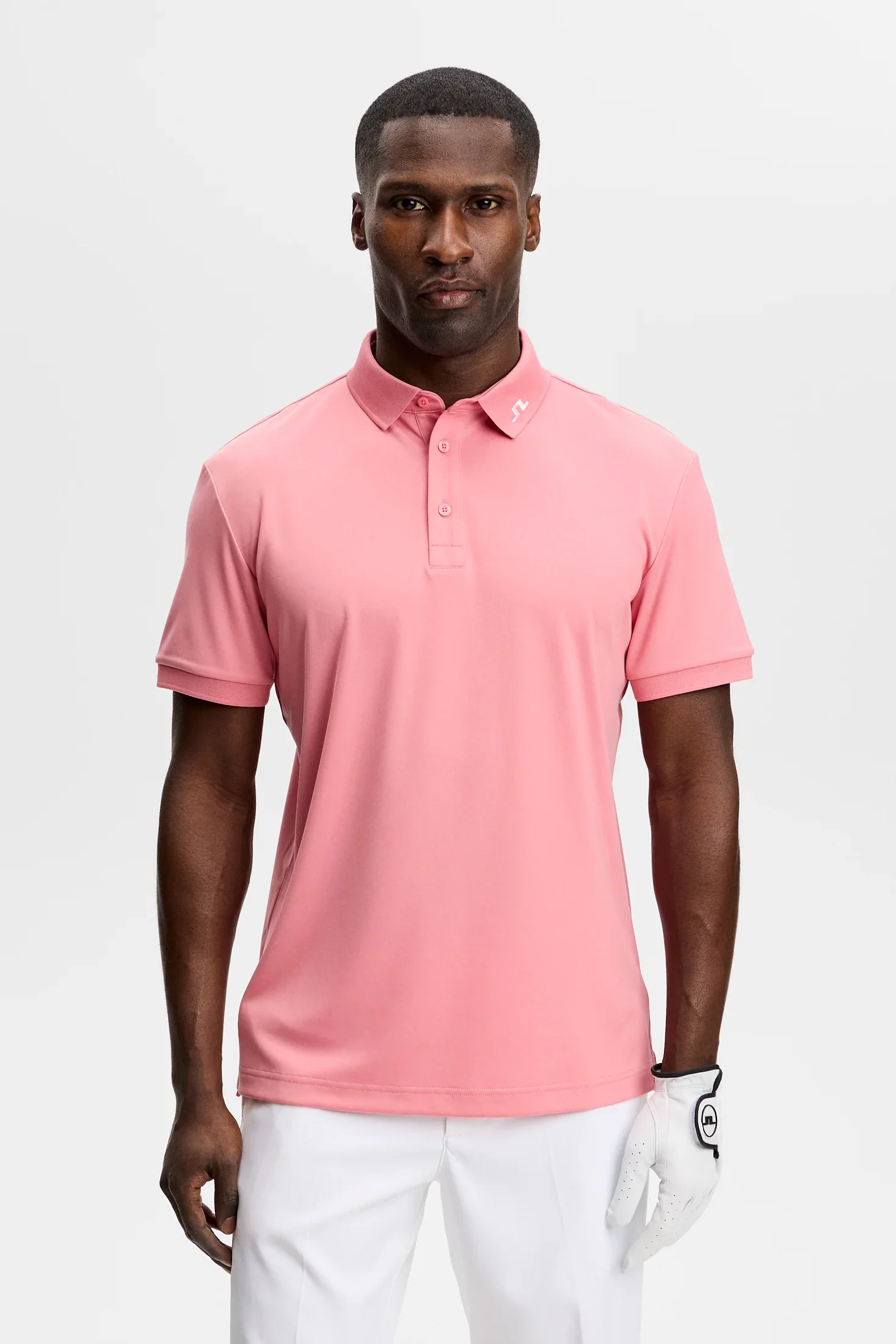J.LINDEBERG KV Print Polo Shirt – Men’s – Flamingo Plume - Image 2