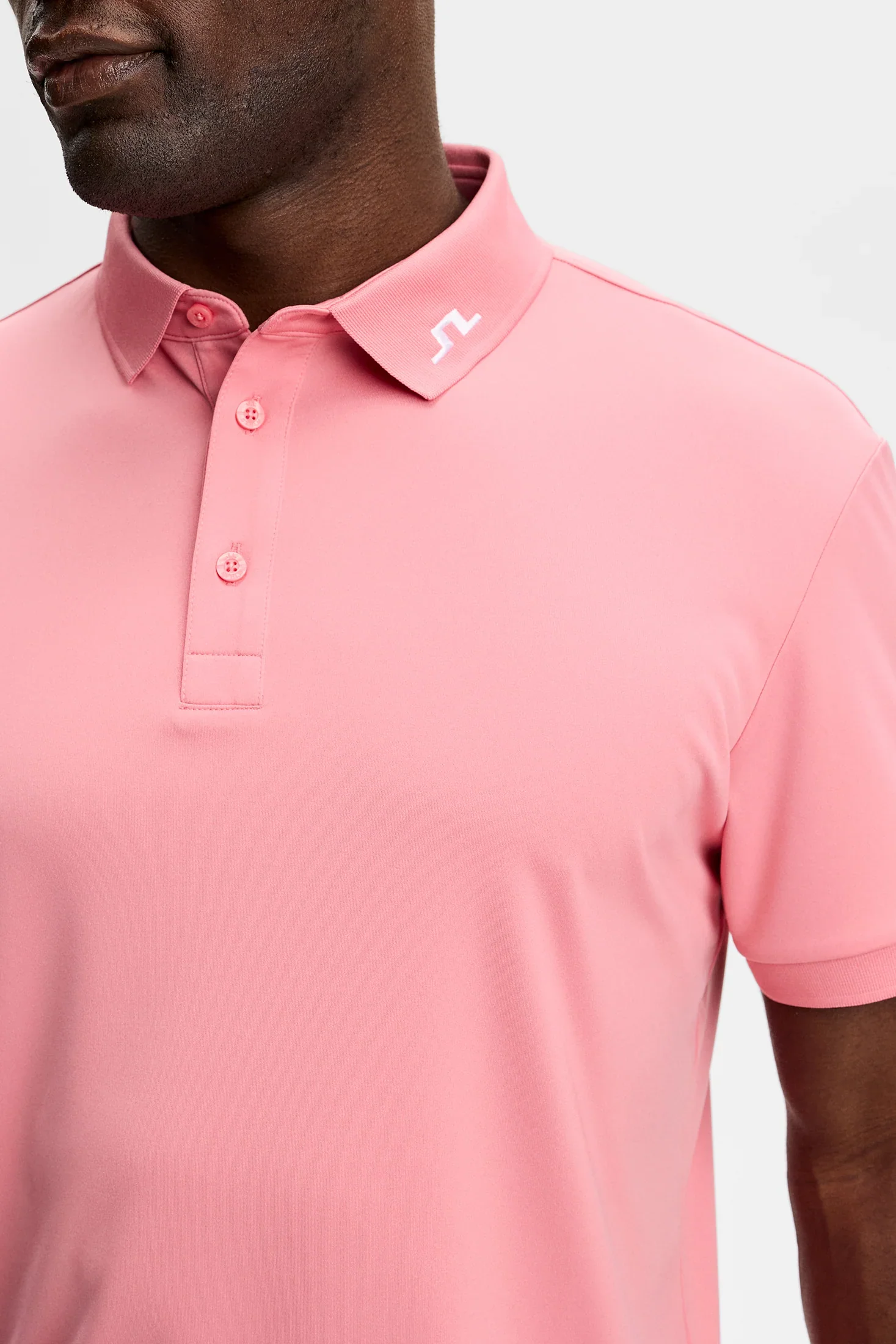 J.LINDEBERG KV Print Polo Shirt – Men’s – Flamingo Plume - Image 3