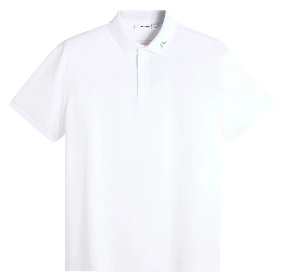 J.LINDEBERG KV Print Polo Shirt – Men’s – White / Paradise Hedge Green - Image 4