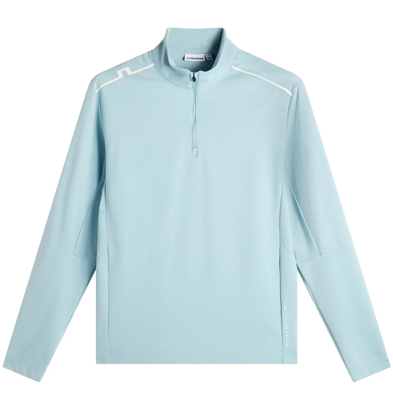 J.LINDEBERG Leon Quarter Zip Mid Layer – Men’s – Forget Me Not Blue - Image 5