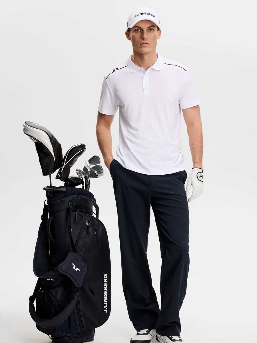 J.LINDEBERG Lionel Polo Shirt – Men’s Regular Fit – White - Image 4