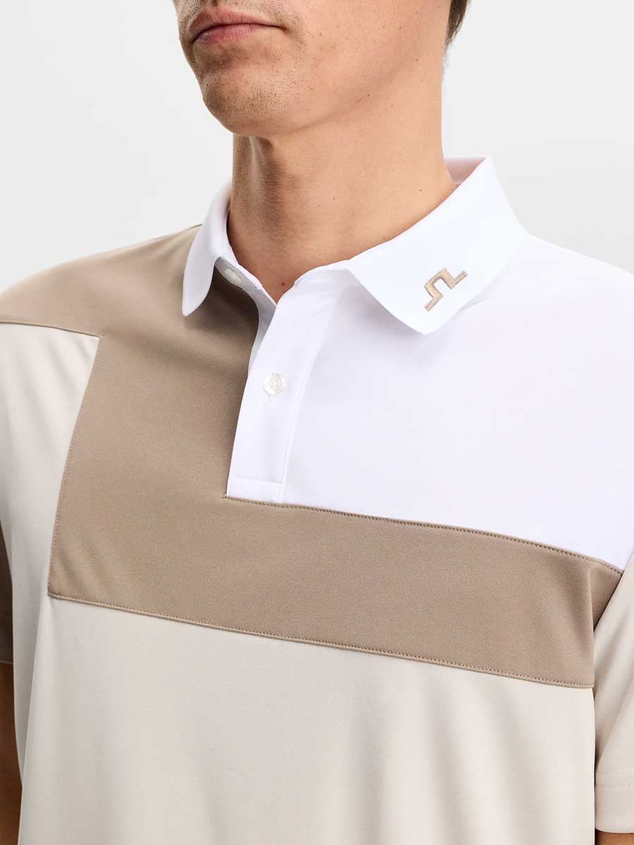 J.LINDEBERG Rody Polo Shirt – Men’s Regular Fit – Moonbeam - Image 3