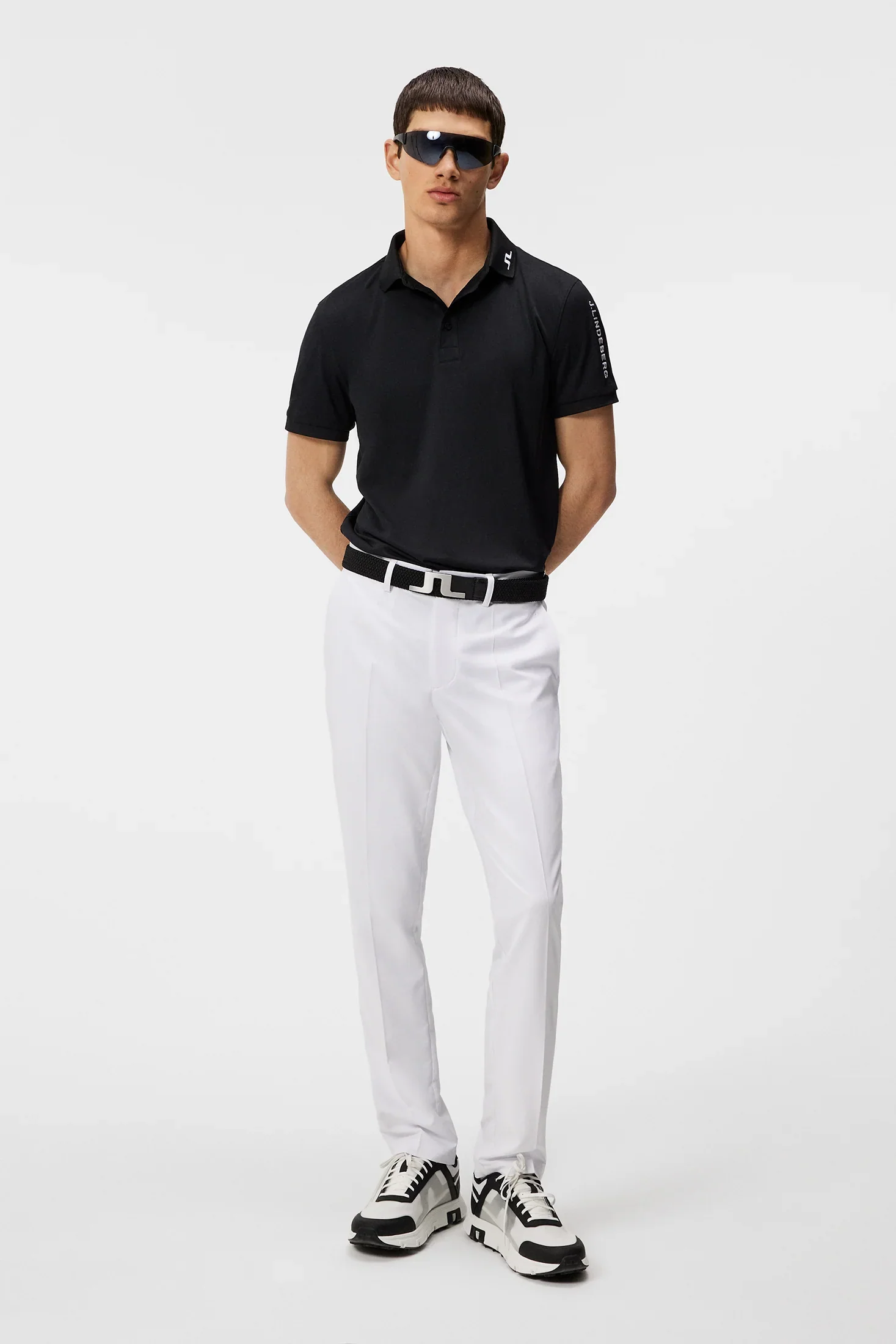 J.LINDEBERG Tour Tech Golf Polo Shirt – Men’s – Black - Image 4