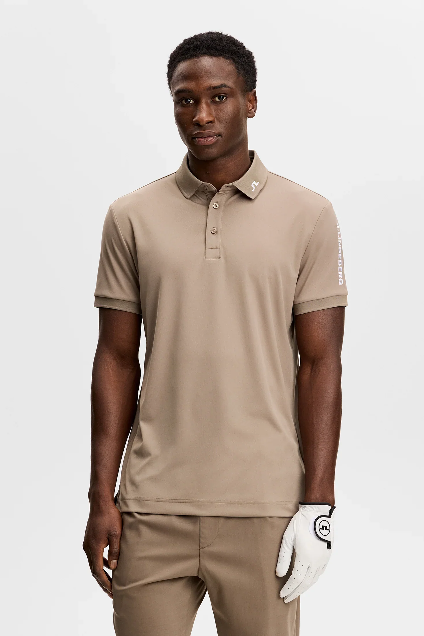 J.LINDEBERG Tour Tech Golf Polo Shirt – Men’s – Brindle