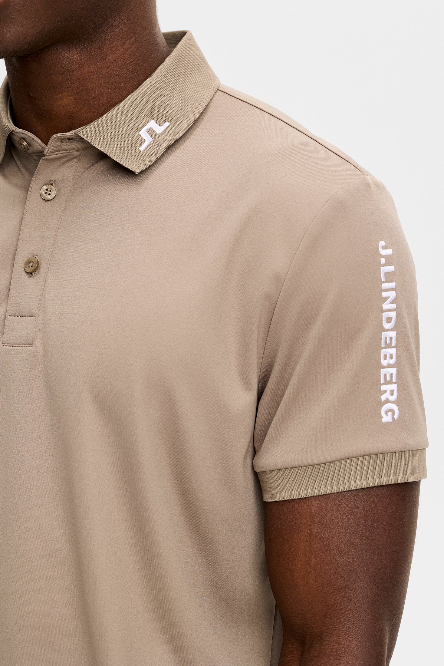 J.LINDEBERG Tour Tech Golf Polo Shirt – Men’s – Brindle - Image 2