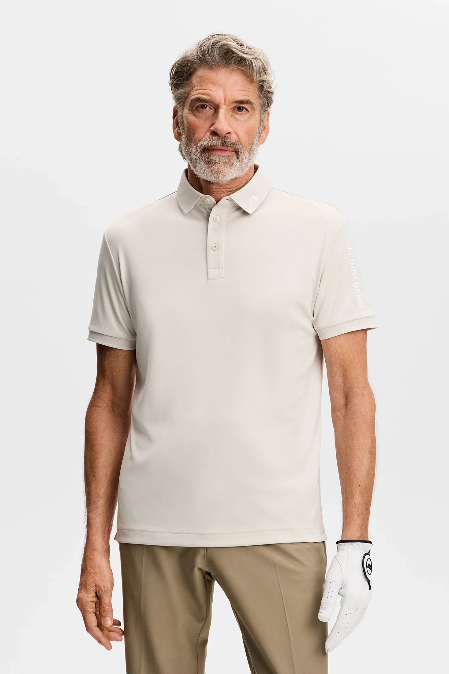J.LINDEBERG Tour Tech Golf Polo Shirt – Men’s – Moonbeam