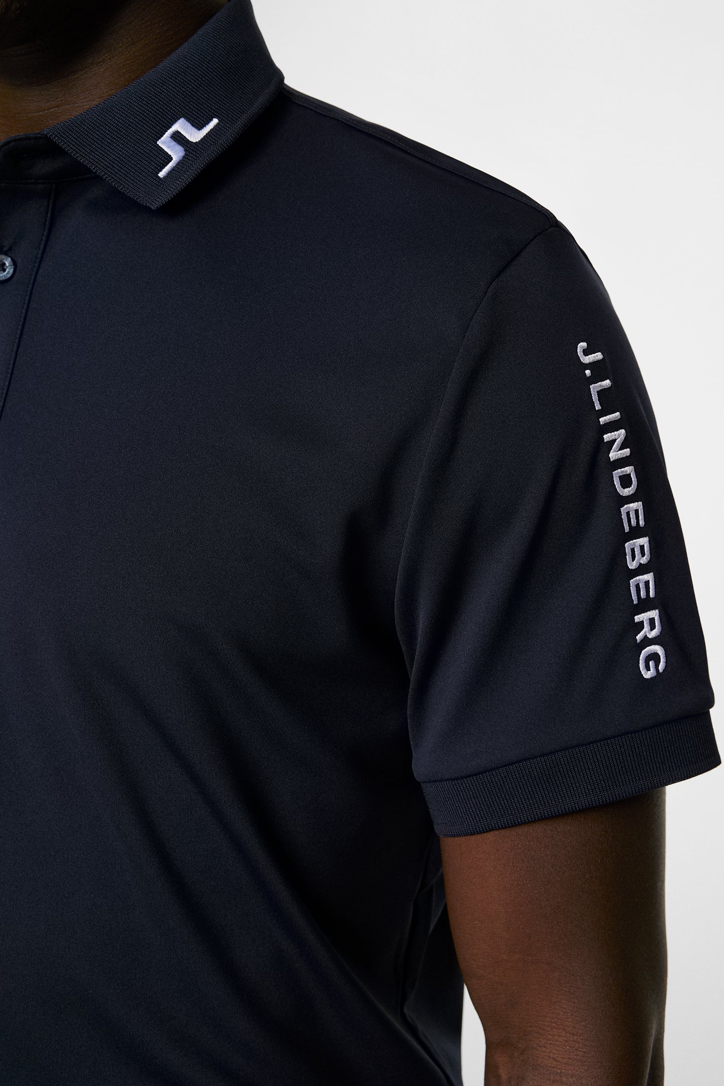 J.LINDEBERG Tour Tech Golf Polo Shirt – Men’s – Navy - Image 4
