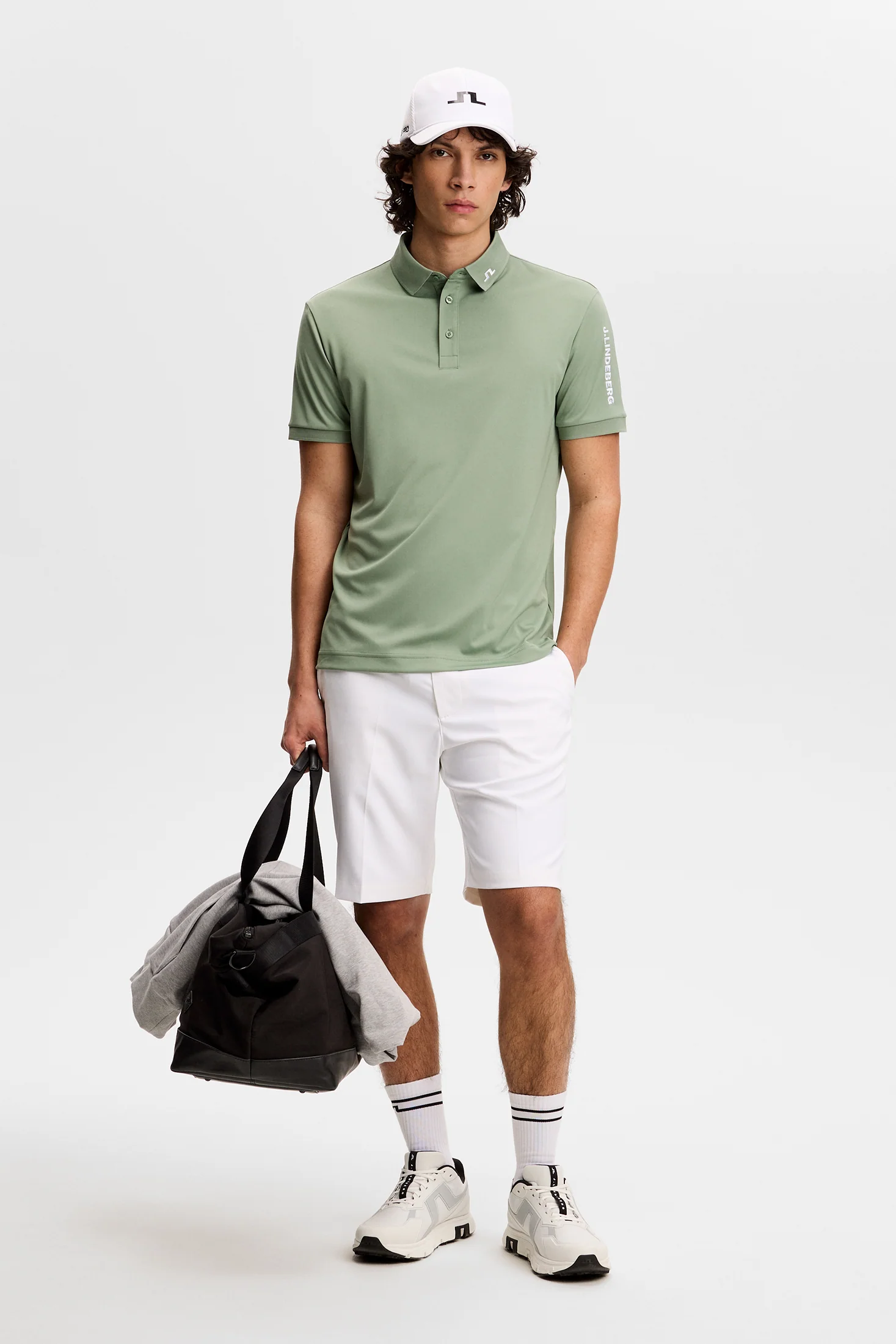 J.LINDEBERG Tour Tech Golf Polo Shirt – Men’s – Hedge Green - Image 4