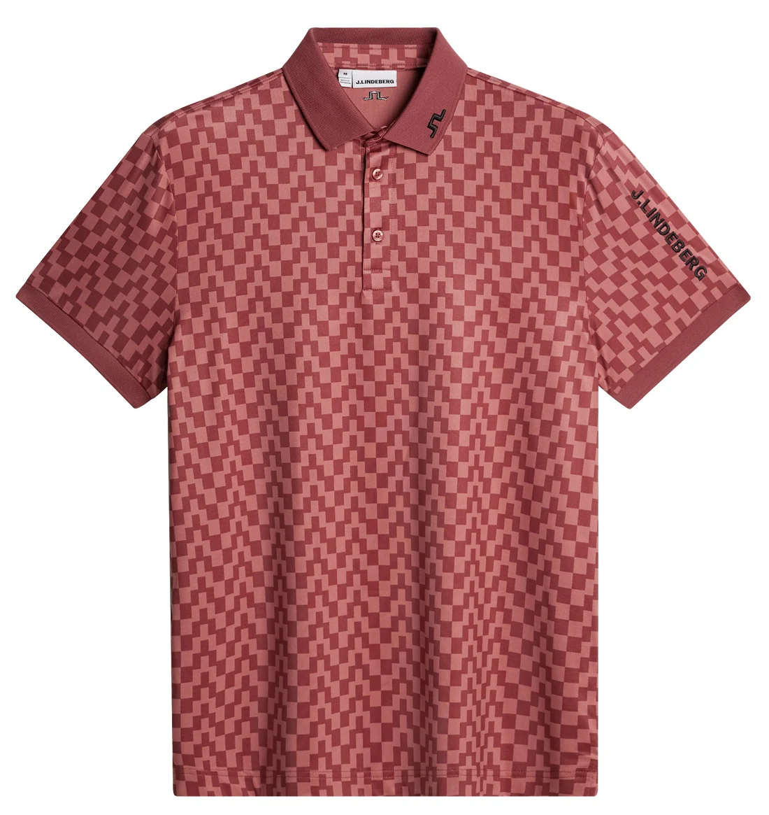 J.LINDEBERG Tour Tech Print Golf Polo Shirt – Men’s – Bridge Stack Apple Butter - Image 5