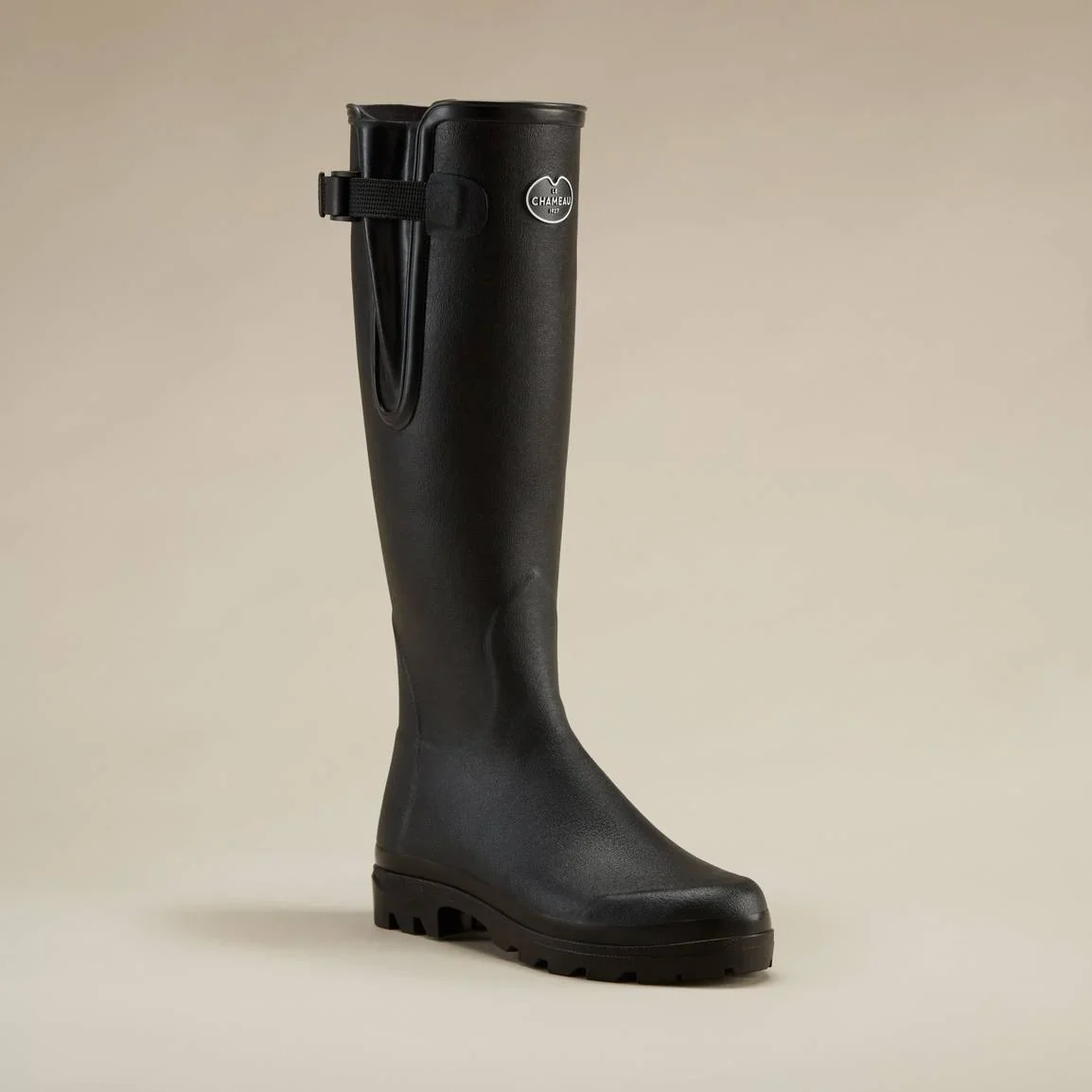 LE CHAMEAU Vierzon Boots - Ladies Jersey Lined - Black - Image 5