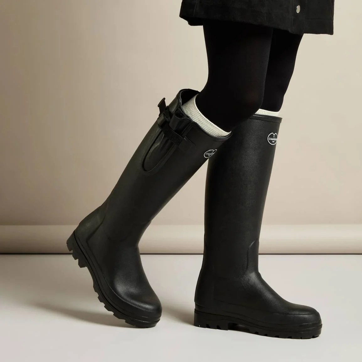 LE CHAMEAU Vierzonord Boots - Ladies Neoprene Lined - Black - Image 3