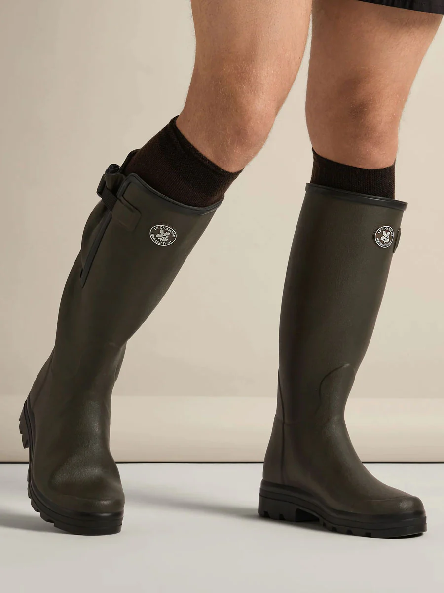 LE CHAMEAU x NATIONAL TRUST Vierzon Boots Mens Jersey Lined - Oak Green - Image 3