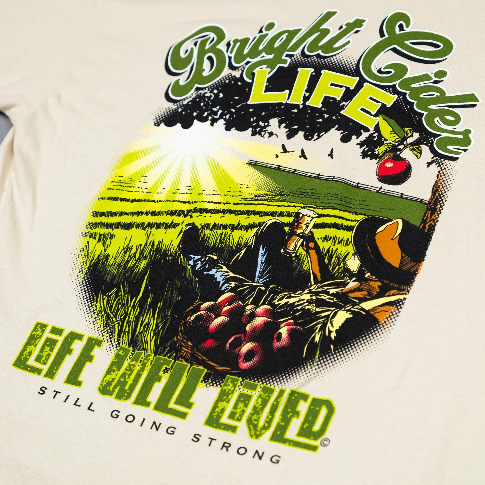 LIFE WELL LIVED Men's Soft Cotton T-Shirt - Bright Cider Life - Image 3