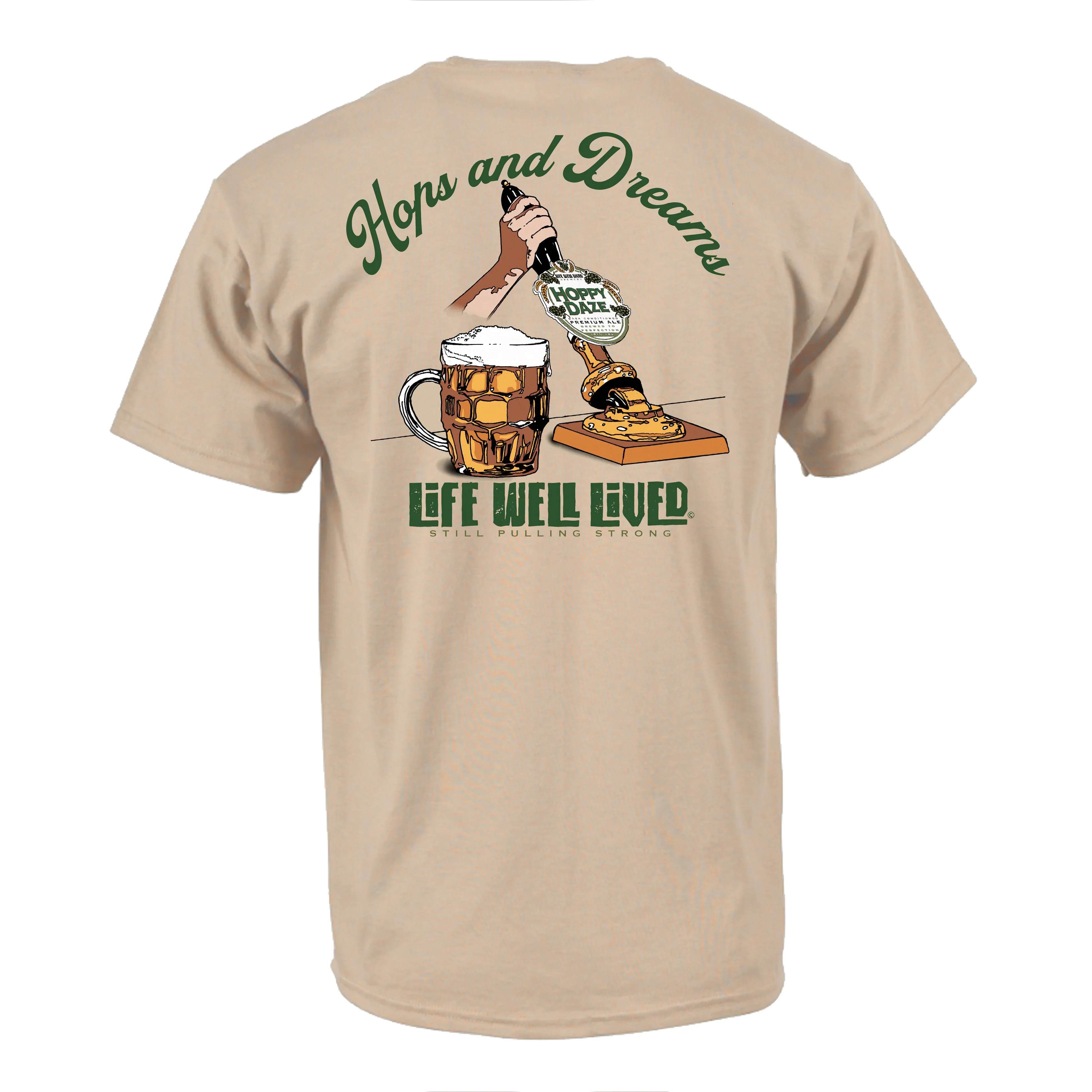 LIFE WELL LIVED Men's Soft Cotton T-Shirt - Hops & Dreams