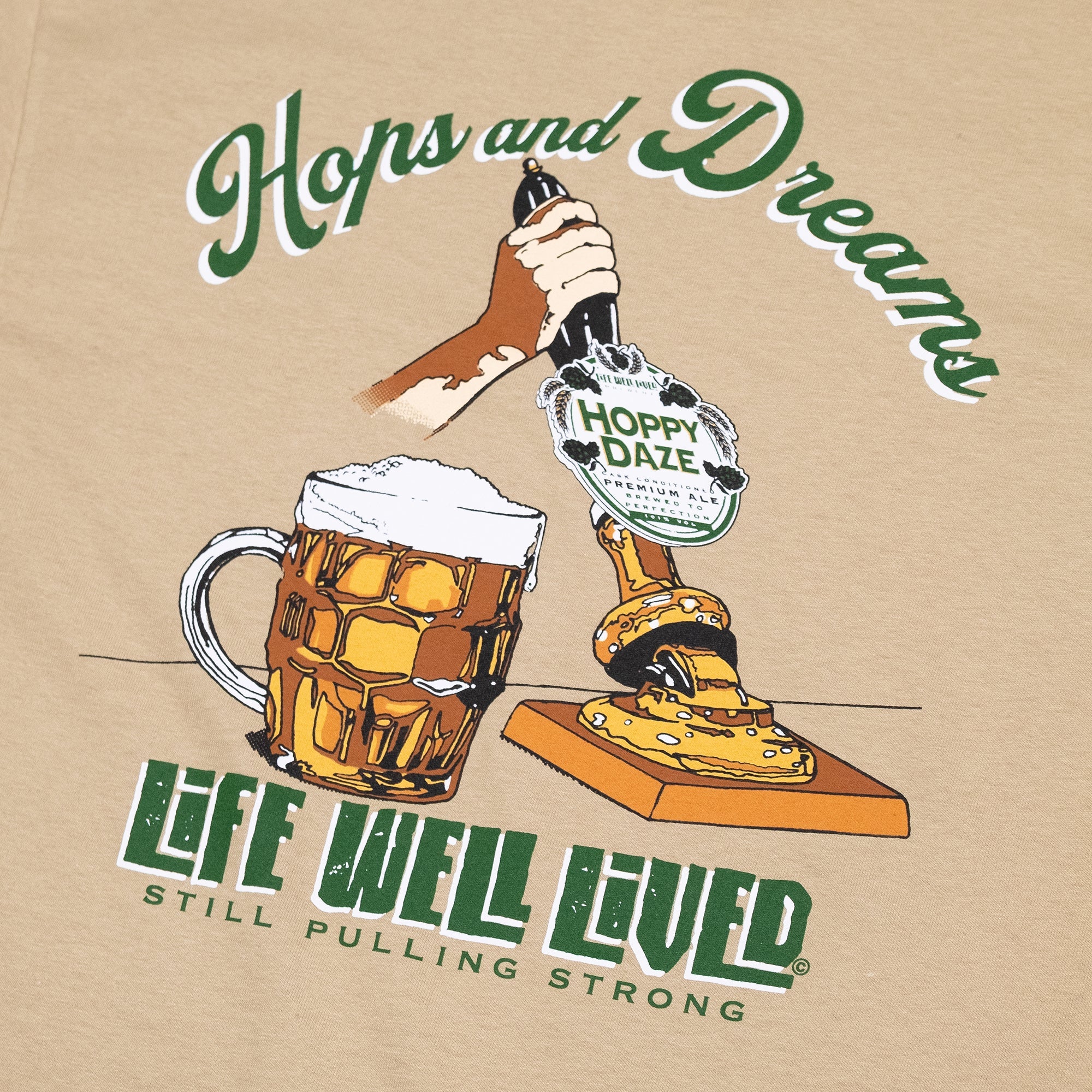 LIFE WELL LIVED Men's Soft Cotton T-Shirt - Hops & Dreams - Image 4
